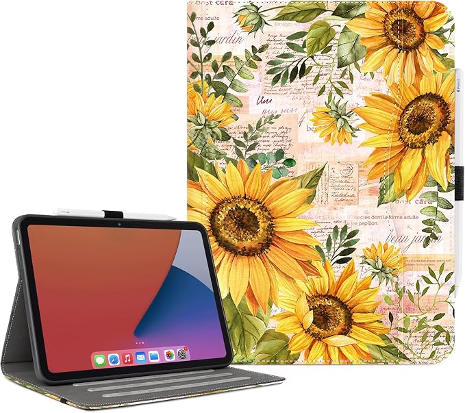 Lokigo Case for iPad (A16) 11th/10th Generation Aurora Forest | for iPad 11th-11 Inch/10th-10.9 Inch Stand Cover Pencil Holder/Hand Strap/Pocket Support Touch ID Auto Wake/Sleep