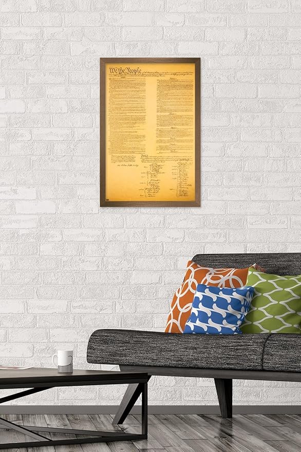 Trends International The Constitution Wall Poster, 14.725" x 22.375", Bronze Framed Version