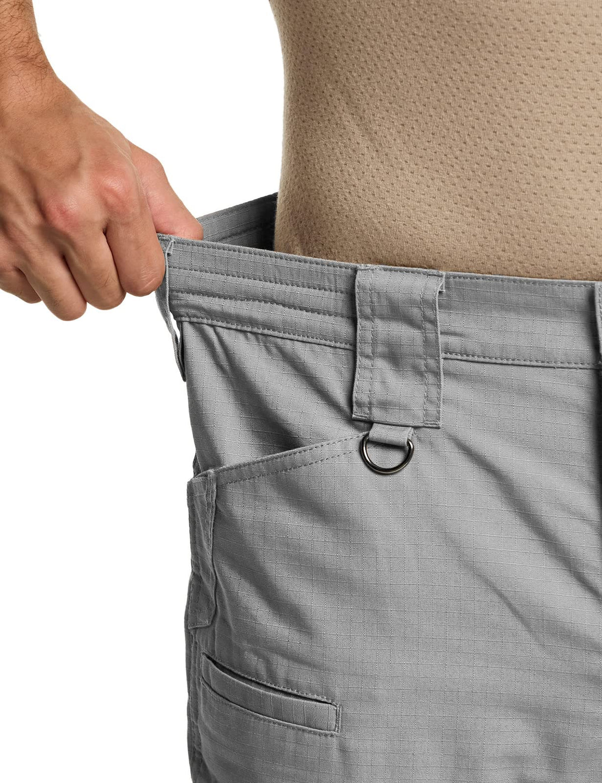 CQR Men's Tactical Pants, Water Resistant Ripstop Cargo Pants, Lightweight EDC Work Hiking Pants, Outdoor Apparel, Duratex Mag Pocket Stone, 32W x 30L