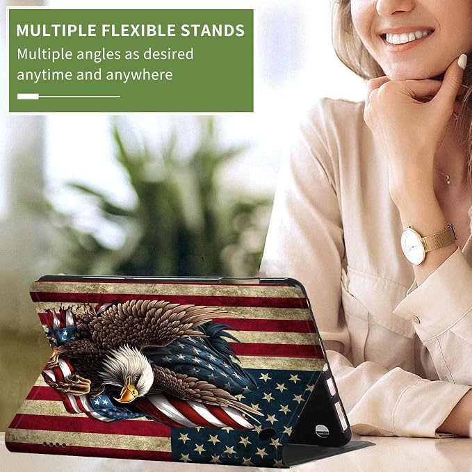 Case for Kindle Fire HD 10 &amp 10 Plus Tablet 10.1 (13th/11th Generation 2023/2021 Release) Lightweight Slim PU Leather Adjustable Multi-Angle Smart Shell Cover with Auto Wake/SleepA Flowers Art