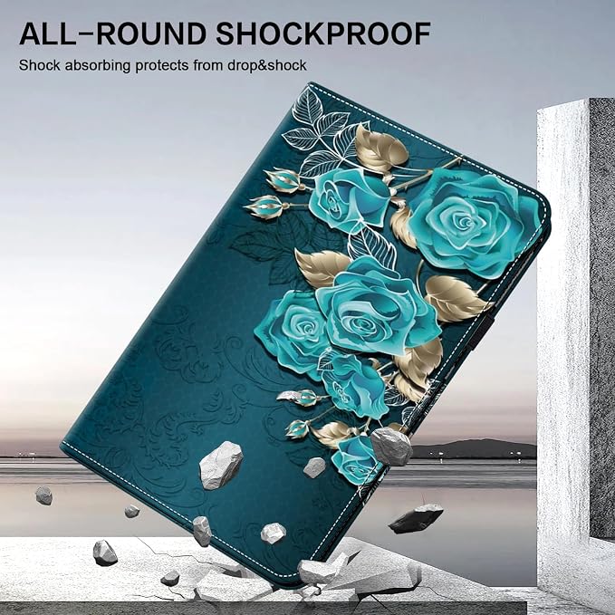 ALILANG Case for Kindle Fire HD 10 &amp 10 Plus Tablet (13th/11th Generation 2023/2021 Release) 10.1 Shockproof Folding Stand Cover for Amazon Fire Hd 10 Tablet Case-Basalt Eagle