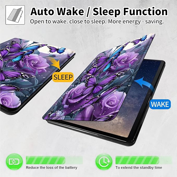 for Samsung Galaxy Tab A9 Plus Case 11 Inch 2024 2023 (SM-X210/X216/X218)360 Degree Rotating Smart Cover Case with Auto Sleep/Wake-Beautiful Highland Cow