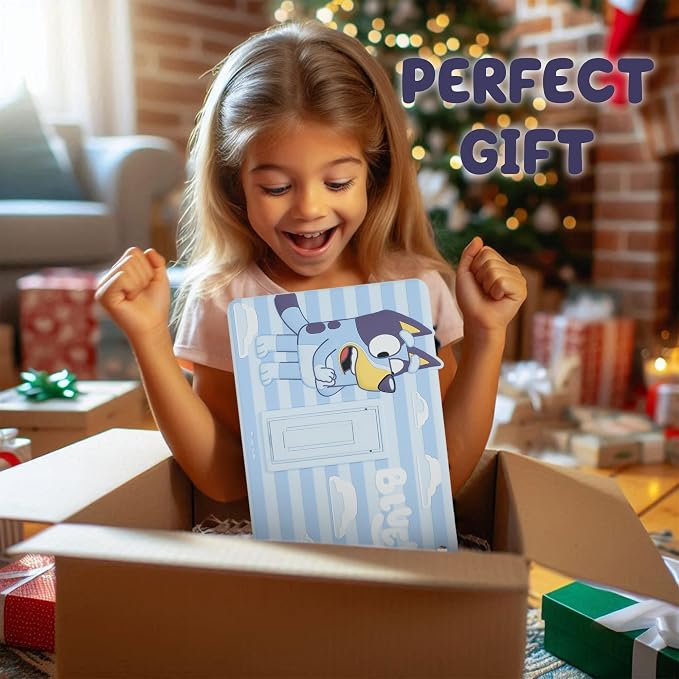Bluey Kids iPad Case - 10.2 Case for iPad 9th/8th/7th Generation - 2019/2020/2021 Tablet Cover with Stand Shockproof Silicone Protector