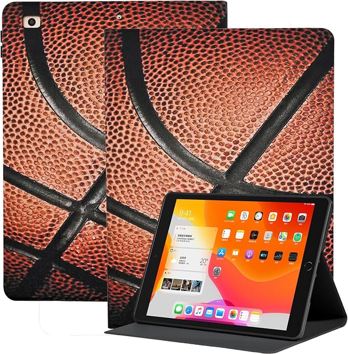 Case for iPad 9th Generation 8th/ 7th 2021/2020/2019 10.2 inch Premium PU Leather Folio Stand Shell Shockproof TPU Back Cover Baseball