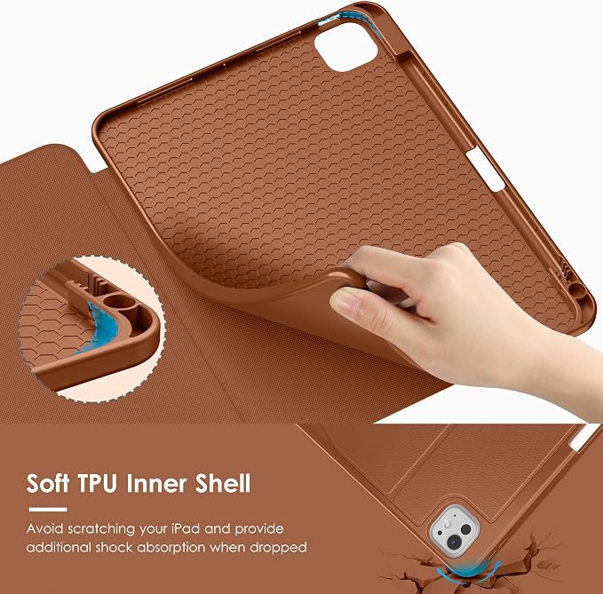 VIKESI Case for iPad Pro 11 inch (M5/M4) 2025/2024Multiple Angles Magnetic Stand CoverShockproof BackPencil Holderand Auto Sleep/WakeBlack