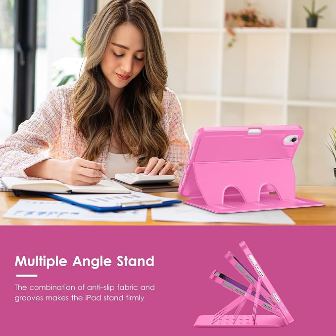 VIKESI Case for iPad mini 7 (A17 Pro) and iPad mini 6Multiple Angles Magnetic Stand CoverShockproof Soft BackPencil Holderand Auto Sleep/WakeBlack