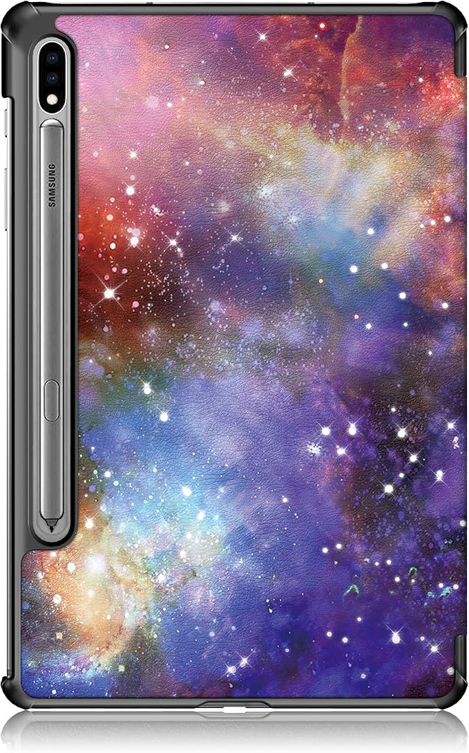 Case for Samsung Galaxy Tab S8 Plus 12.4 2022/S7 FE 2021/S7 Plus 2020 (SM-X800/X806/T730/T733/T736/T738/T970/T975/T976) Lightweight Tri-Fold Stand Thin Cover Auto Wake/Sleep Almond Blossom