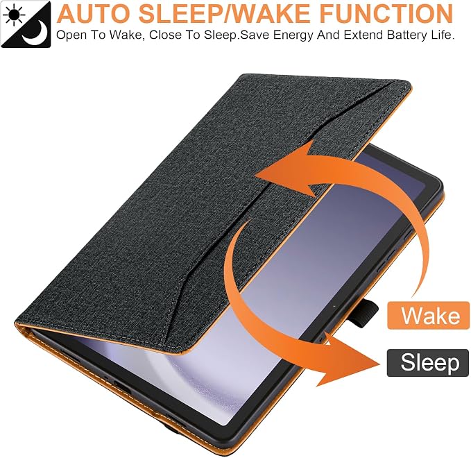 for Samsung Galaxy Tab A9 Plus Case Multiangle Stand for Samsung Tab A9 Plus Tablet Case 11 Inch SM-X210/SM-X216/SM-X218Black