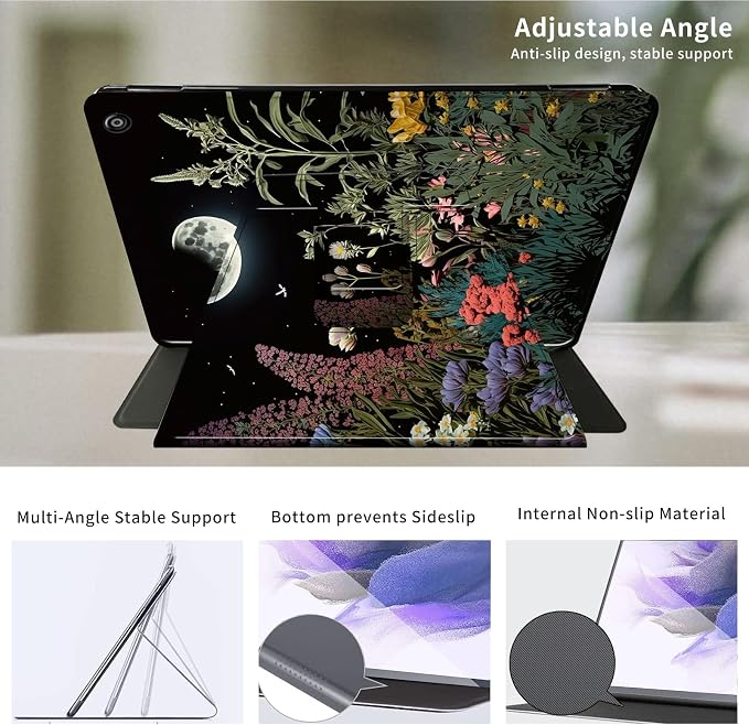 Case for Samsung Galaxy Tab A9 8.7-Inch 2023360 Degree Rotating Multi-Angle Viewing Protective Cover with Auto Sleep/Wake-Blue Butterfly