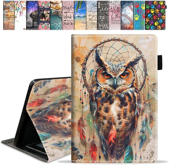 Case for Amazon Kindle Fire 7 Tablet (9th/7th Generation 2019/2017 Release 7 Display) with Card Slot &amp Auto Sleep/Wake - Slim Folding Stand Folio Cover - African Women
