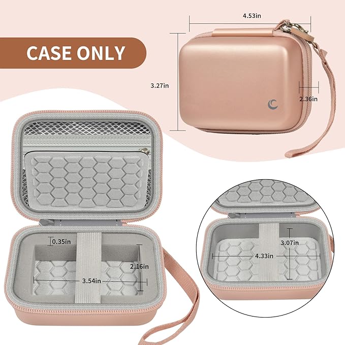 Carrying & Protective Case for Digital Camera, AbergBest 21 Mega Pixels 2.7" LCD Rechargeable HD/Kodak Pixpro/Canon PowerShot ELPH 180/190 / Sony DSCW800 / DSCW830 Cameras for Travel - Rose Gold