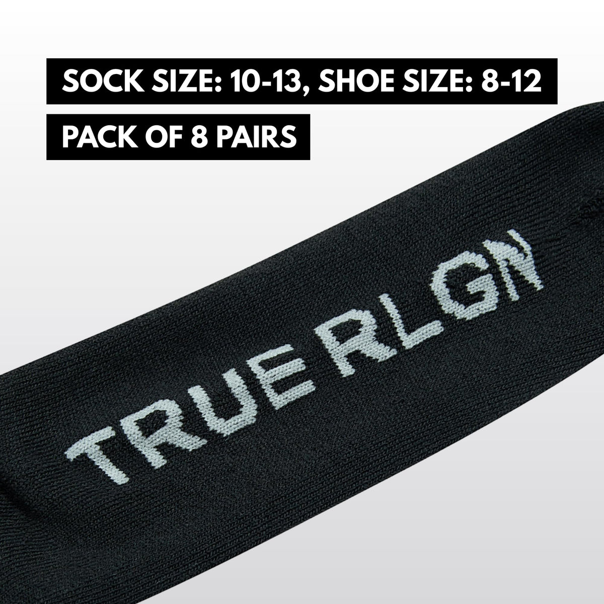 True Religion Mens 8 Pairs Crew Socks for Men Premium Athletic Men's Socks, Shoe Size 8-12