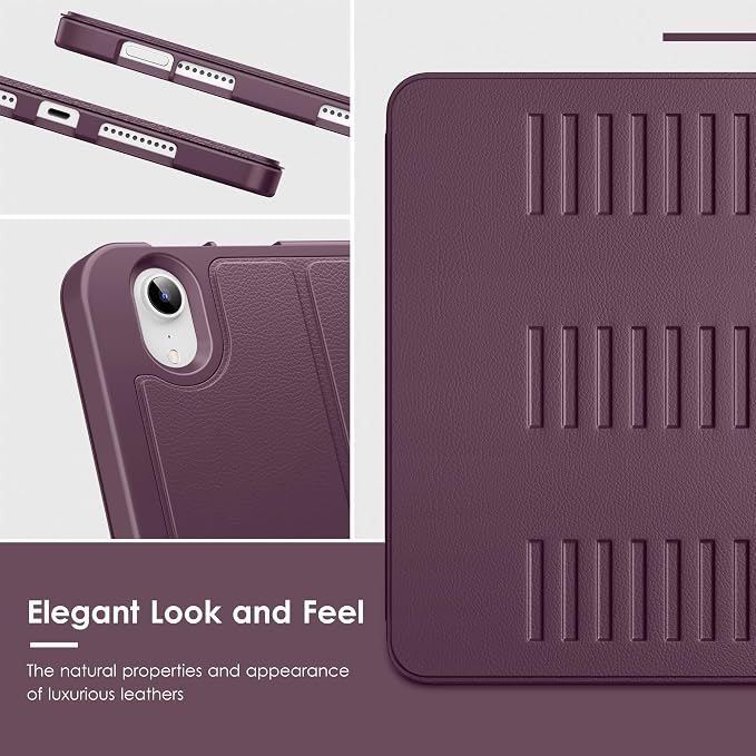 VIKESI Case for iPad mini 7 (A17 Pro) and iPad mini 6Multiple Angles Magnetic Stand CoverShockproof Soft BackPencil Holderand Auto Sleep/WakeBlack