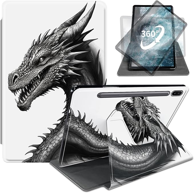 for Samsung Galaxy Tab S6 (10.5 inch) Tablet 2019 release-360 Degree Rotating Stand PU Leather Cover with Auto Wake/Sleep + S Pen HolderArt Butterfly