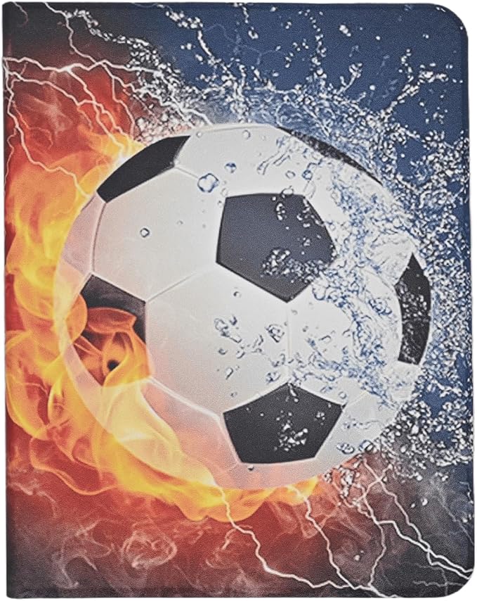 Rotating Case for iPad (A16) 11th/10th Generation 10.9'' inch 2025/2022 Soft TPU Back Cover Bump Drop Resistance Built-in Pencil Holder Adjustable Stand Auto Wake/Sleep Soccer Ball
