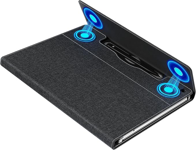 Tablet Case for 2025 New Microsoft Surface Pro 1st Edition 12-inch PU Leather &amp Hard Shell Laptop Protective Cover with Multi-Angle Built-in Kickstand &amp Pen Holder (Black)