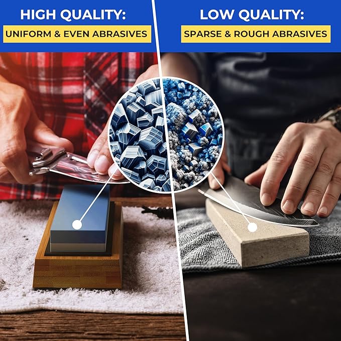 Sharp Pebble Whetstone Knife Sharpener – 1000/6000 Grit Sharpening Stone
