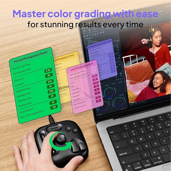 TourBox Lite - Editing Keyboard Compact, Artists Go-to Drawing Macro Keypad, Works with Clip Studio Paint & More, Creative Controller with Custom Software, Streamline All Workflows - Wired (Unit Only)