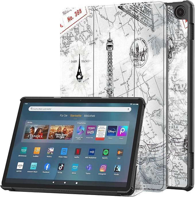 Gylint Case for Fire Max 11 Tablet Folding Folio Ultra-Thin PU Leather Stand Case Cover for Fire Max 11 2023 Release Draw