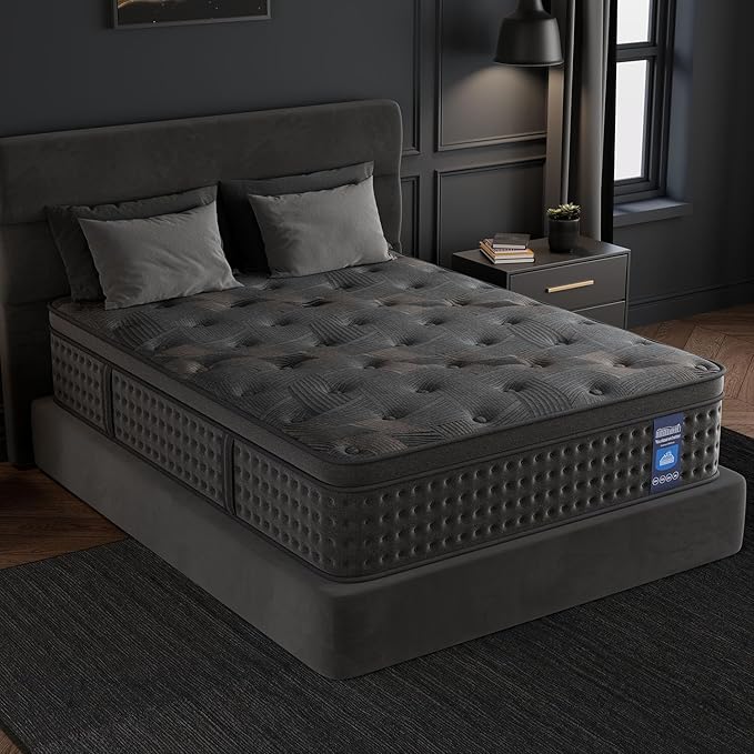Full Mattress,12 Inch Full Size Hybrid Mattress with Memory Foam and Individual Pocket Spring for Motion Isolation,CertiPUR-US Certified.