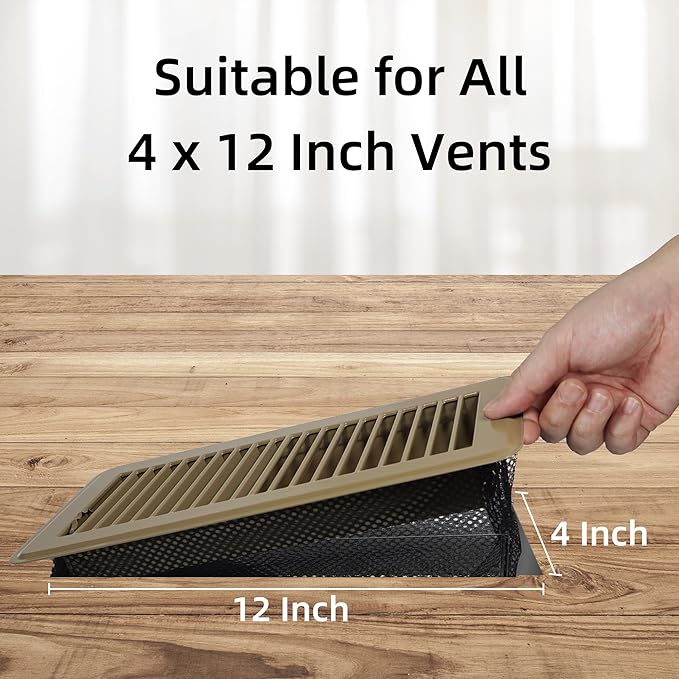 Floor Vent Screen Net for Home Floor, Floor Register Cover Trap 4 x 12 Inch
