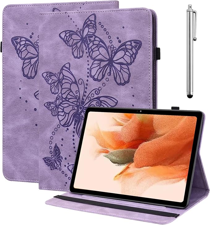 Case for Samsung Galaxy Tab A 10.1 2016 (No S Pen Version)Butterfly PU Leather Folio Flip Stand Case 10.1 Inch (SM-T580/T585/T587) - Blue
