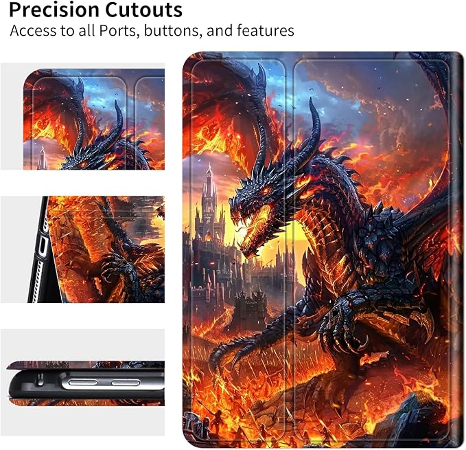 for 6 Kindle 11th Generation 2024/2022 Release Case (Model No: C2V2L3) E-Reader Multi-Angle Viewing Shockproof Smart Protective Case with Auto Wake/Sleep Baseball