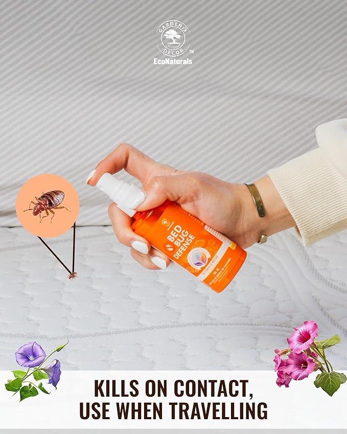 All Natural Bed Bug Spray - Non-Toxic Bed Bug Killer - 2 Bottle Value Bed Bug Spray Travel Size - Fast-Acting Bed Bug Killer | Kills Fleas and Mites