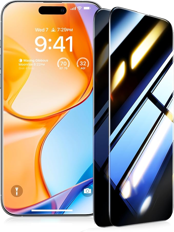 UltraGlass Unbreak Top 9H+ Glass for iPhone 15 Screen Protector (12FT Military Grade Shatterproof &amp Longest Durable) Screen Protector iPhone 15 Tempered Glass Full Coverage 2 Pack