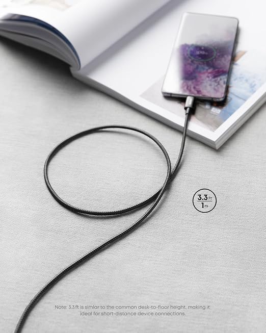 Anker USB C to USB C Cable 100W Fast Charging Cable (2-Pack 10 ft Black) | For iPhone 17 Series MacBook Pro 2020 Pixel and More (Not for Video Output)