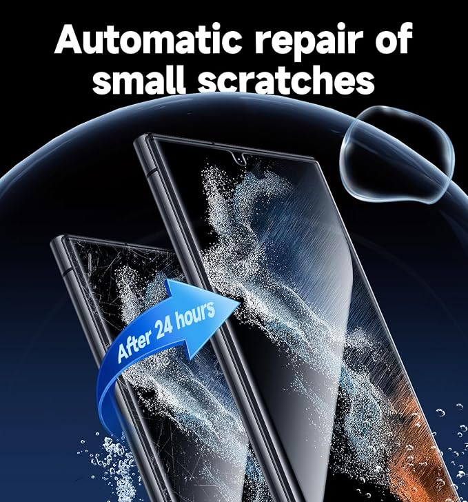 MAGIC JOHN 2 Pack for Samsung Galaxy S22 Ultra Screen Protector [PET Ceramic film] Not Glass 6.8 inch[100% Fingerprint ID Compatible] Easy Installation Tray 3D Curved Bubble Free Scratch Proof HD