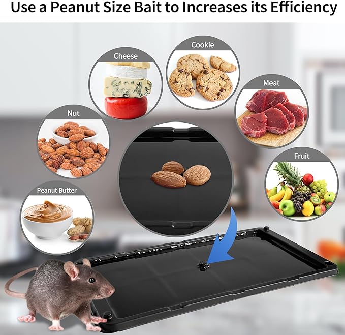LULUCATCH Super Glue Traps 10 Pack for Mice & Snakes, Larger, Heavier Sticky Traps with Non-Toxic Glue. Sticky Mouse Traps Indoor, Easy to Set, Pet Safe Pest Control