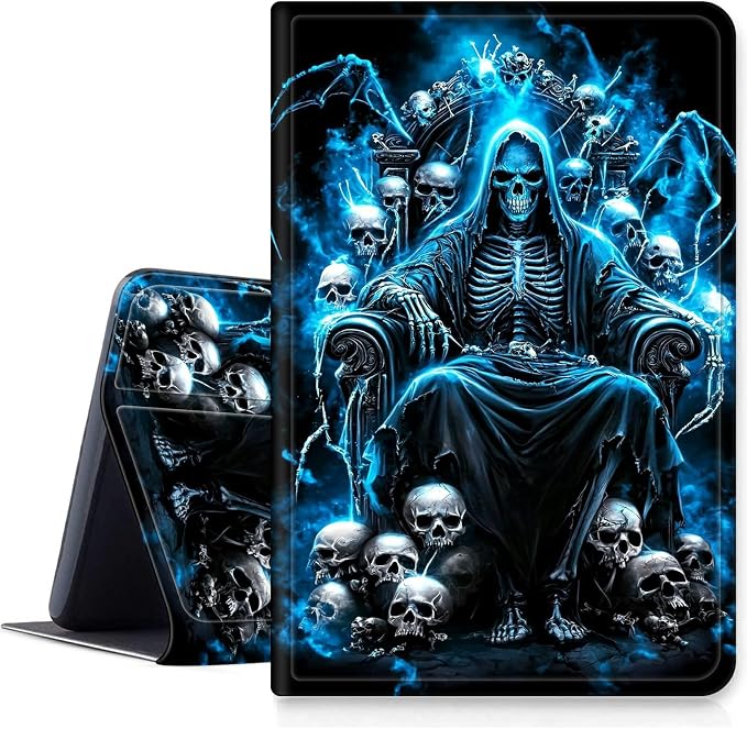 DIGTIALLL Case for Amazon Kindle Fire 7 Inch Tablet (9th/7th/5th Generation 2019/2017/2015 Release) PU Leather Smart Protective Cover with Auto Sleep/WakeBeach Palm Trees