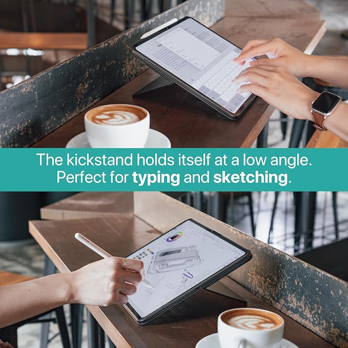 TineeOwl for iPad Air 11 Inch Case (M4/M3/M2) 2026/2025/2024 iPad Air (5th/4th Gen) 2022/2020 Adjustable Kickstand Magnetic Cover - Infinite Viewing Angles Portrait/Landscape Stand Wing Series