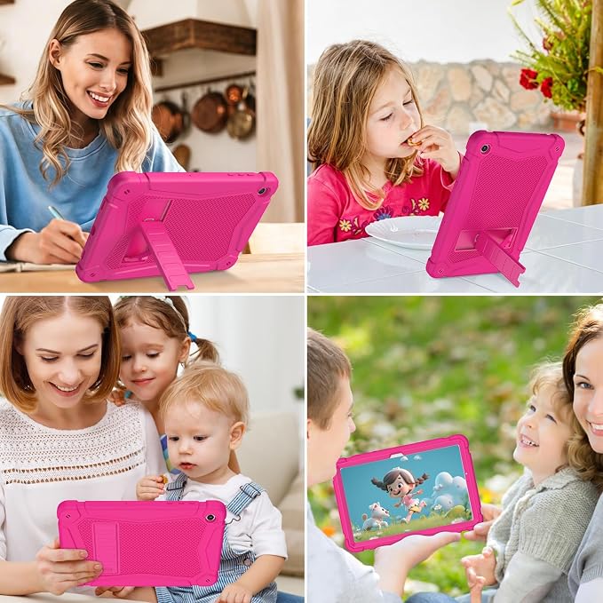 Shockproof Case for Samsung Galaxy Tab A11 Plus 11 inch 2026 with Built-in Kickstand 3 Layers Heavy Duty Protection Cover for Tab A9+ 10.9 2023 Blush Pink