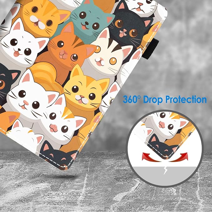 Case for Amazon Kindle Fire HD 10 Tablet 10.1 (9th/7th Generation 2019/2017 Release) Slim Folding Stand Folio Cover with Card Slot &amp Auto Wake/Sleep - African American Girl
