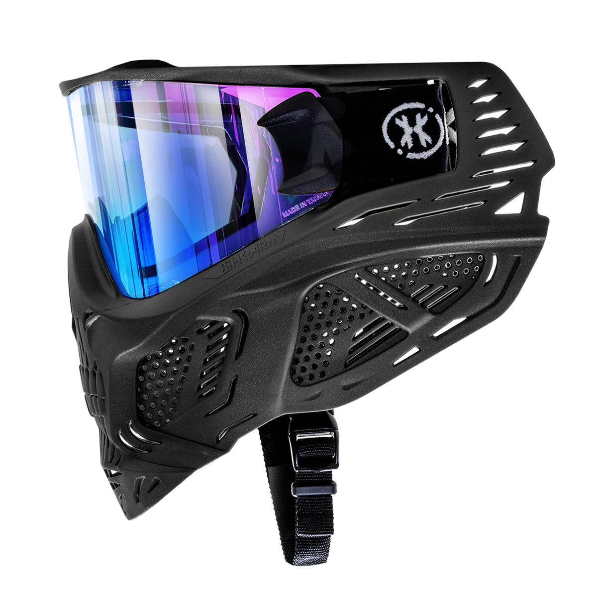 HK Army HSTL Skull Paintball Goggle/Airsoft Mask (Black, Ice)