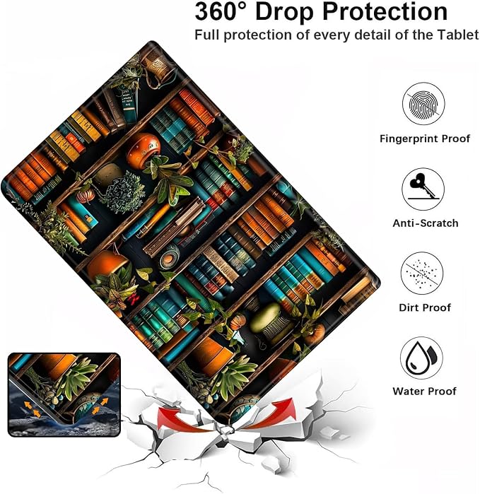 Case for iPad (A16) 11th Generation 11 Inch (2025)iPad 10th Generation 10.9 Inch (2022)PU Leather Slim Standing Smart Coverwith Auto Sleep/WakeBall on Fire