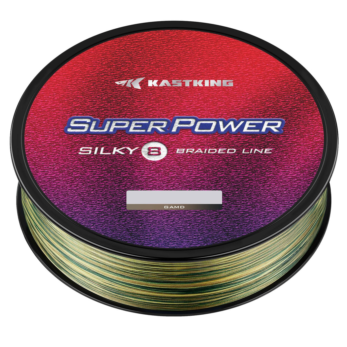 KastKing Superpower Silky8 Braided Fishing Line, Camo, 8 Strands, 65 LB, 500 Yds