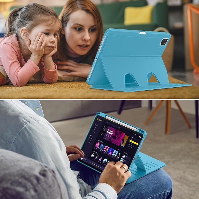 VIKESI Case for iPad Pro 11 inch (M5/M4) 2025/2024Multiple Angles Magnetic Stand CoverShockproof BackPencil Holderand Auto Sleep/WakeBlack