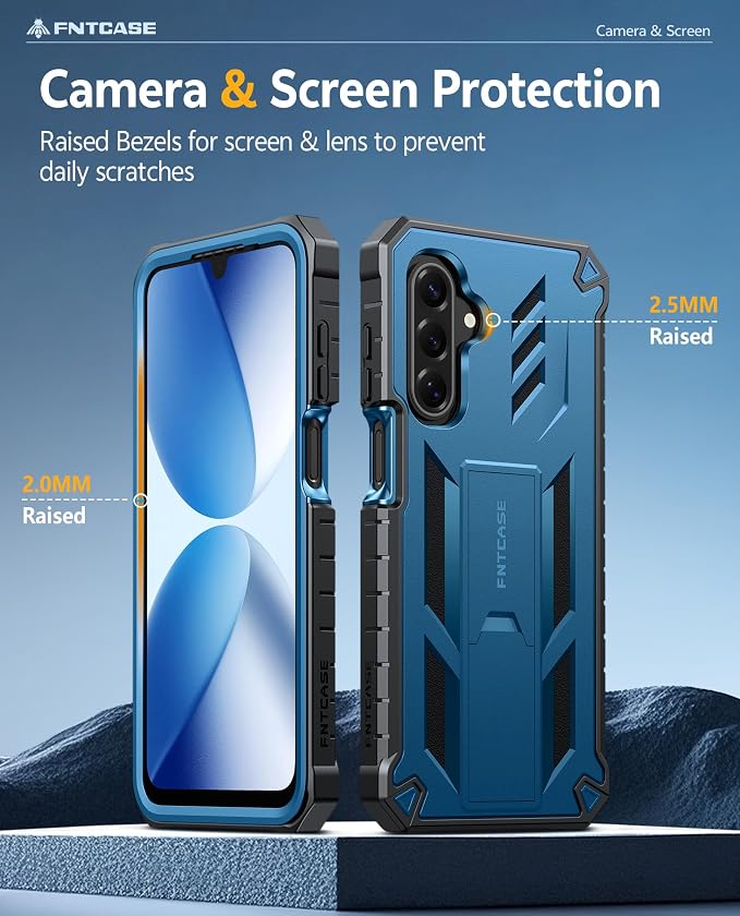 FNTCASE for 11 Pro XL Case Rugged Kickstand 2 Front Frames Black | Built-in Screen Protector 20FT Military-Grade Drop Protection Rugged Heavy Duty Shockproof Full Body Protective Cover