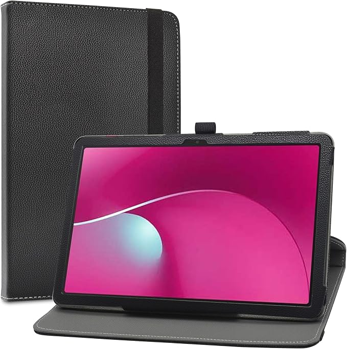 LiuShan Compatible with T-Mobile REVVL Tab 2 Case360 Degree Rotation Stand PU Cover for T-Mobile REVVL Tab 2 5G Tablet 2025 Released 10.1 Tablet（Not Fit Revvl Tab 5G 10.36Black