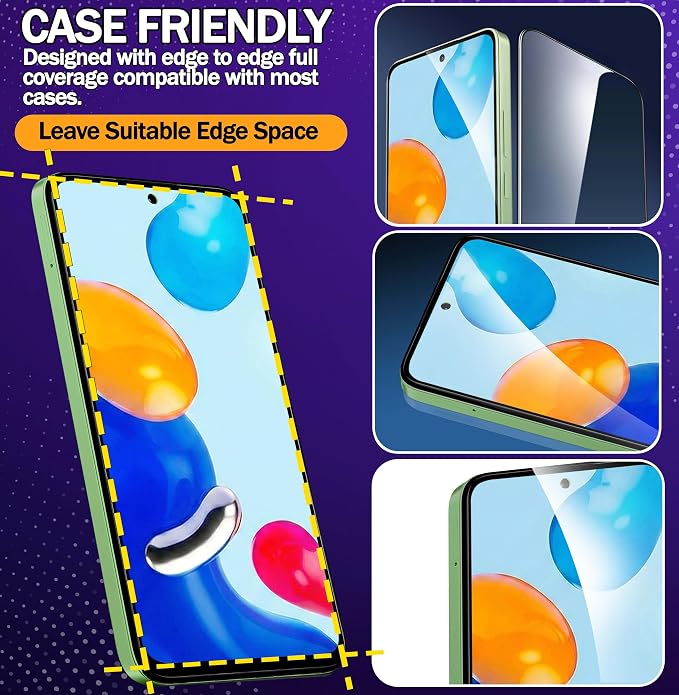 RKINC Screen Protector [2-Pack] for Samsung Galaxy A14 [Automatic Installation] Tempered Glass HD [10X Military Grade Protection] Scratch-Resistant Shatter-Proof