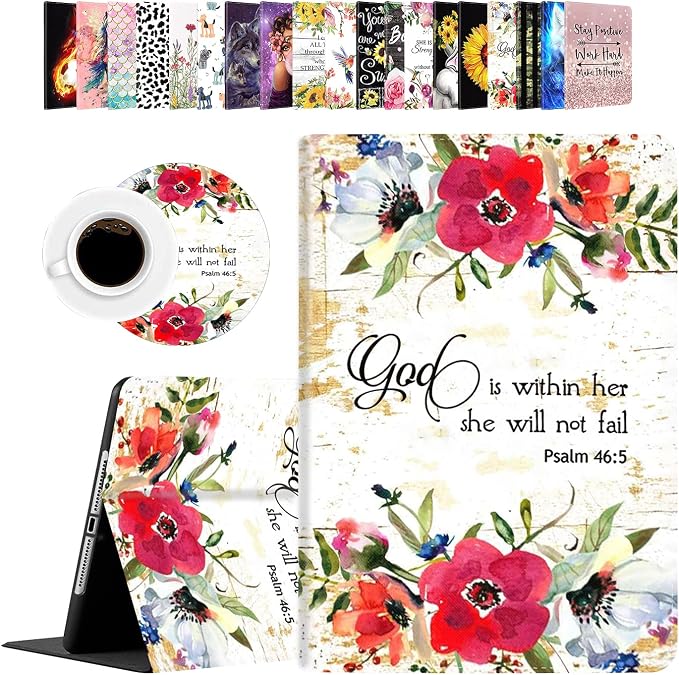 for iPad mini Case iPad mini 1 2 3 4 5 Case and Coasters Set PU Leather Folio Case Smart Cover with Stand &amp Auto Wake Sleep for iPad mini 5/4/3/2/1 - Flame Soccer