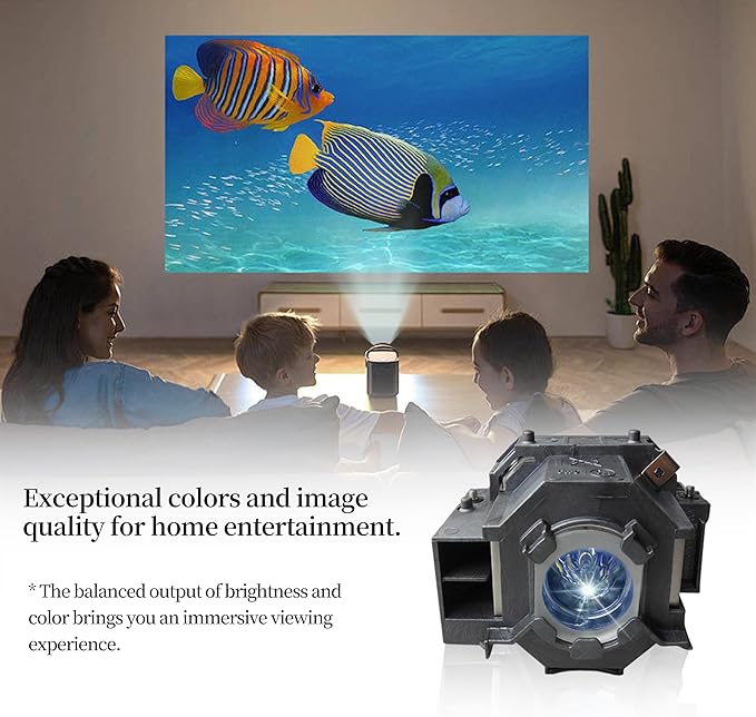 SORNEICDR EL PLP42 Replacement Projector Lamp Bulb Compatible with EPSON V13H010L42 PowerLite 83+ 83V 83c 83 822p 410W 400WE 400W 280, H330a H281B EX90 EMP-X68 EMP-X56 EMP-83HE EMP-83H EMP-83C EMP-83
