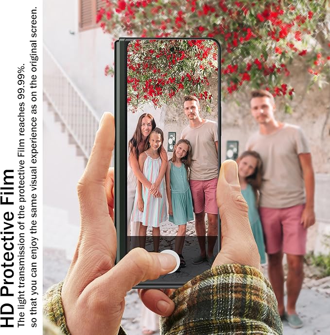 6 Pack for Samsung Galaxy Z Fold 4 Screen Protector | Camera Lens Protector with Installation FrameSupport Fingerprint Unlock Touch Sensitive Anti-Scratch Case Friendly