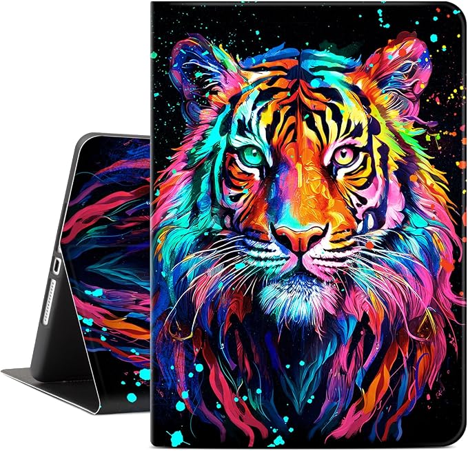 Lokigo Case for iPad 9th/8th/7th Gen 10.2 Air 3rd/Pro10.5 Aurora Forest | Protective Folio Soft Back Cover Pencil Holder for Teens/Students/Office Staffs 4 Angles Viewing Stand Auto Wake/Sleep
