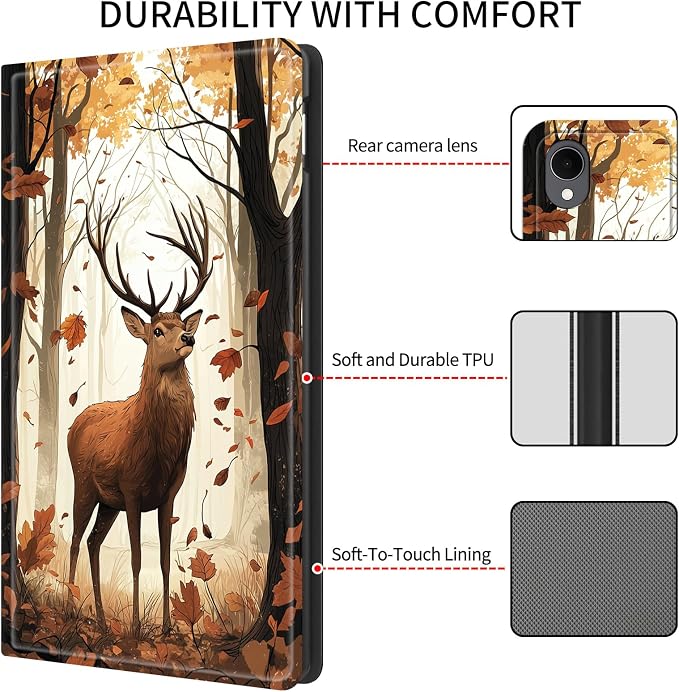 Case for iPad (A16) 11th Generation 11 Inch (2025)/ iPad 10th Generation 10.9 inch 2022Slim PU Leather Smart Cases Covers with Auto Wake/Sleep-Beast Roared