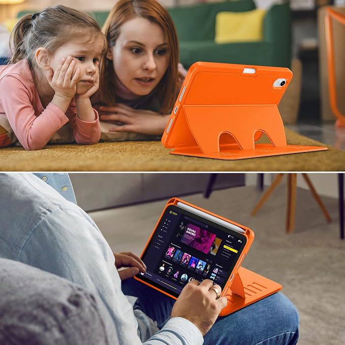 VIKESI Case for iPad mini 7 (A17 Pro) and iPad mini 6Multiple Angles Magnetic Stand CoverShockproof Soft BackPencil Holderand Auto Sleep/WakeBlack