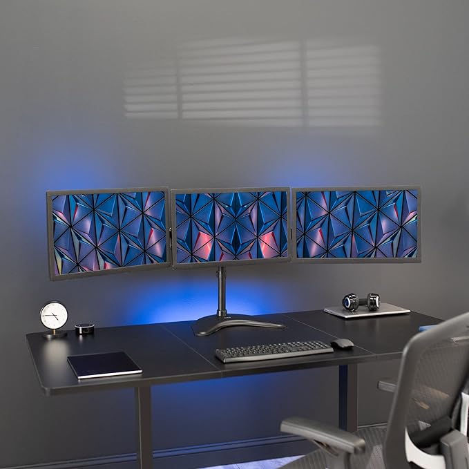 VIVO Triple Monitor Mount Fully Adjustable Desk Free Stand for 3 LCD Screens up to 24 inches STAND-V003P